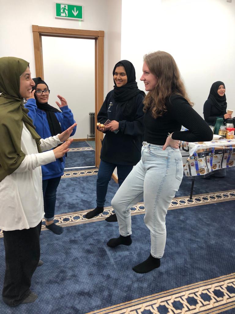 New Muslim sisters together