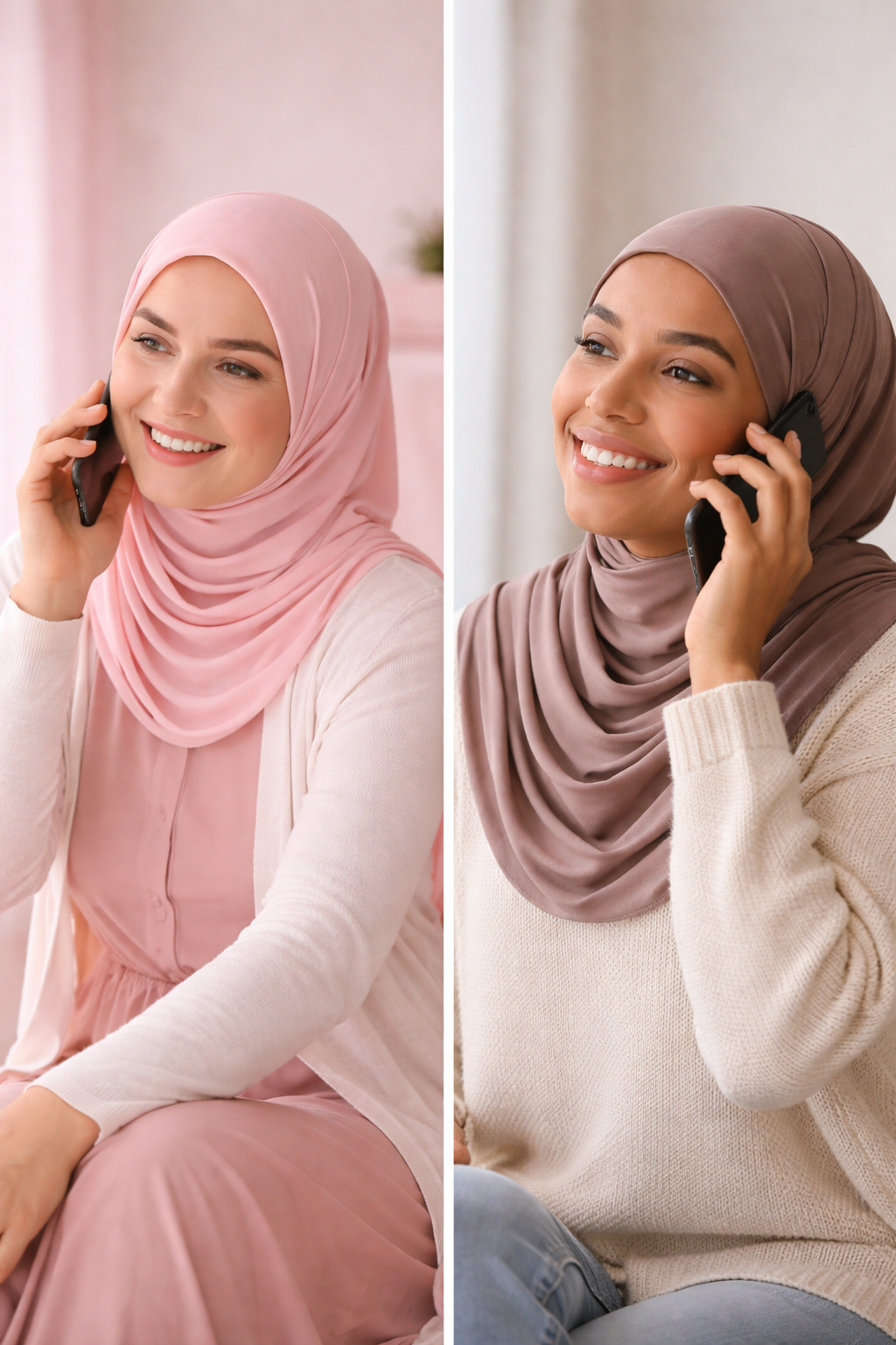 New Muslim sisters together